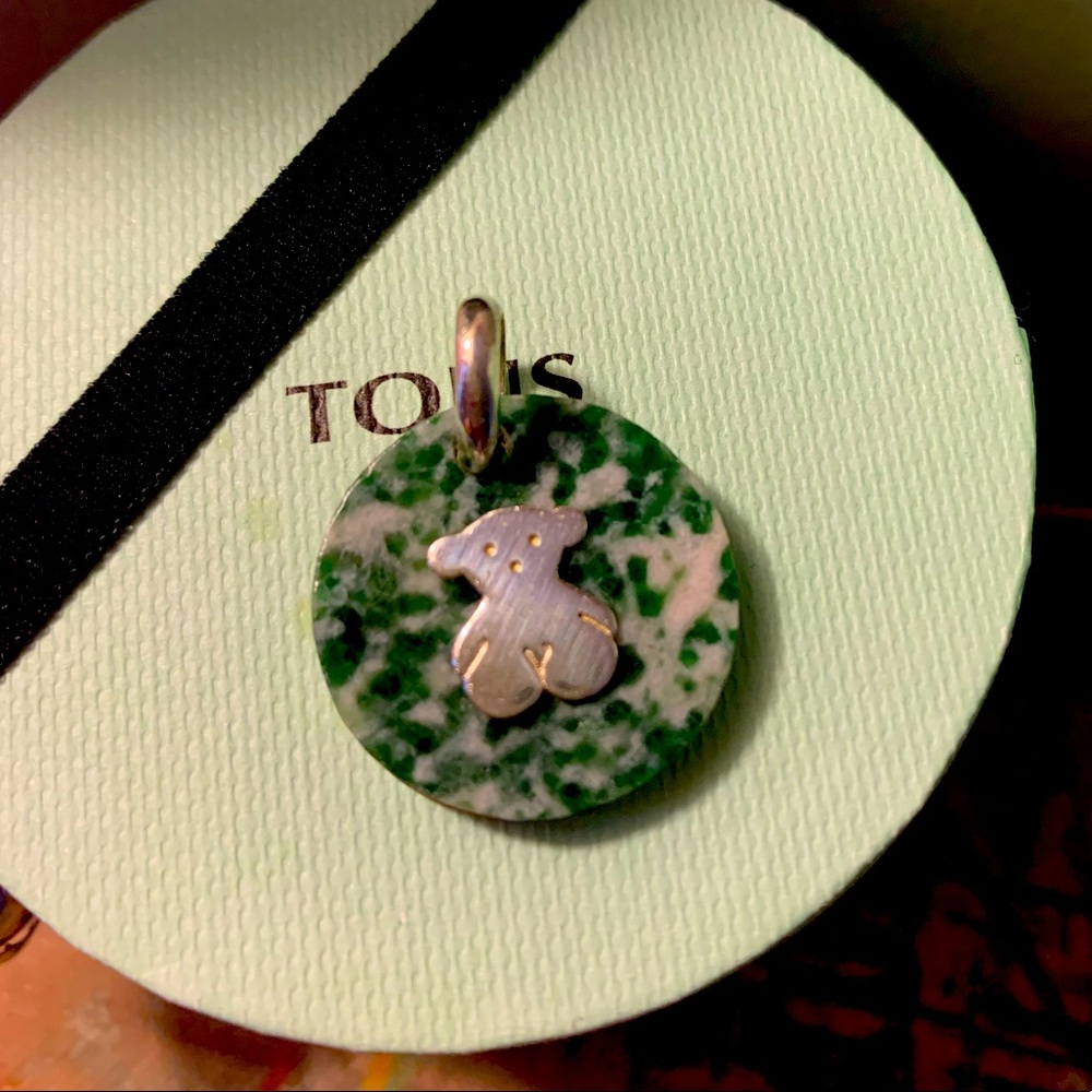 Authentic Tous silver green Pendant